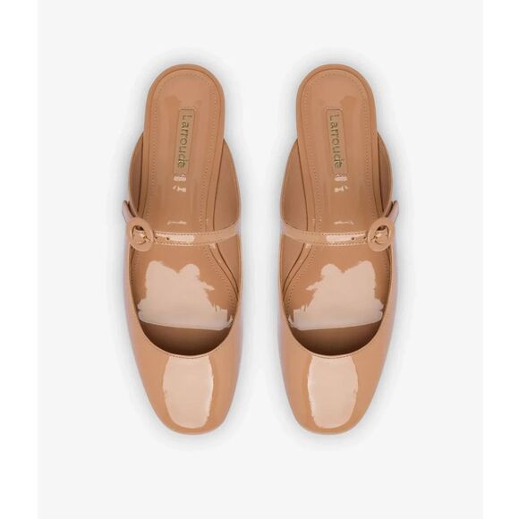 Larroude Tan Flats - Picture 1 of 9